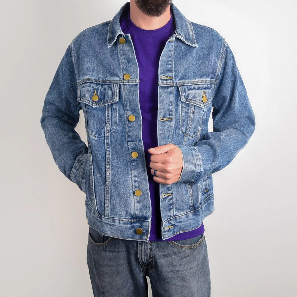Crotch Rocket Motorcycle Men's DTG Denim Jacket