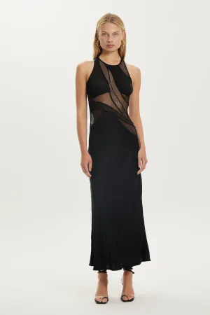 CRYSTAL CLEAR MAXI TANK DRESS | BLACK