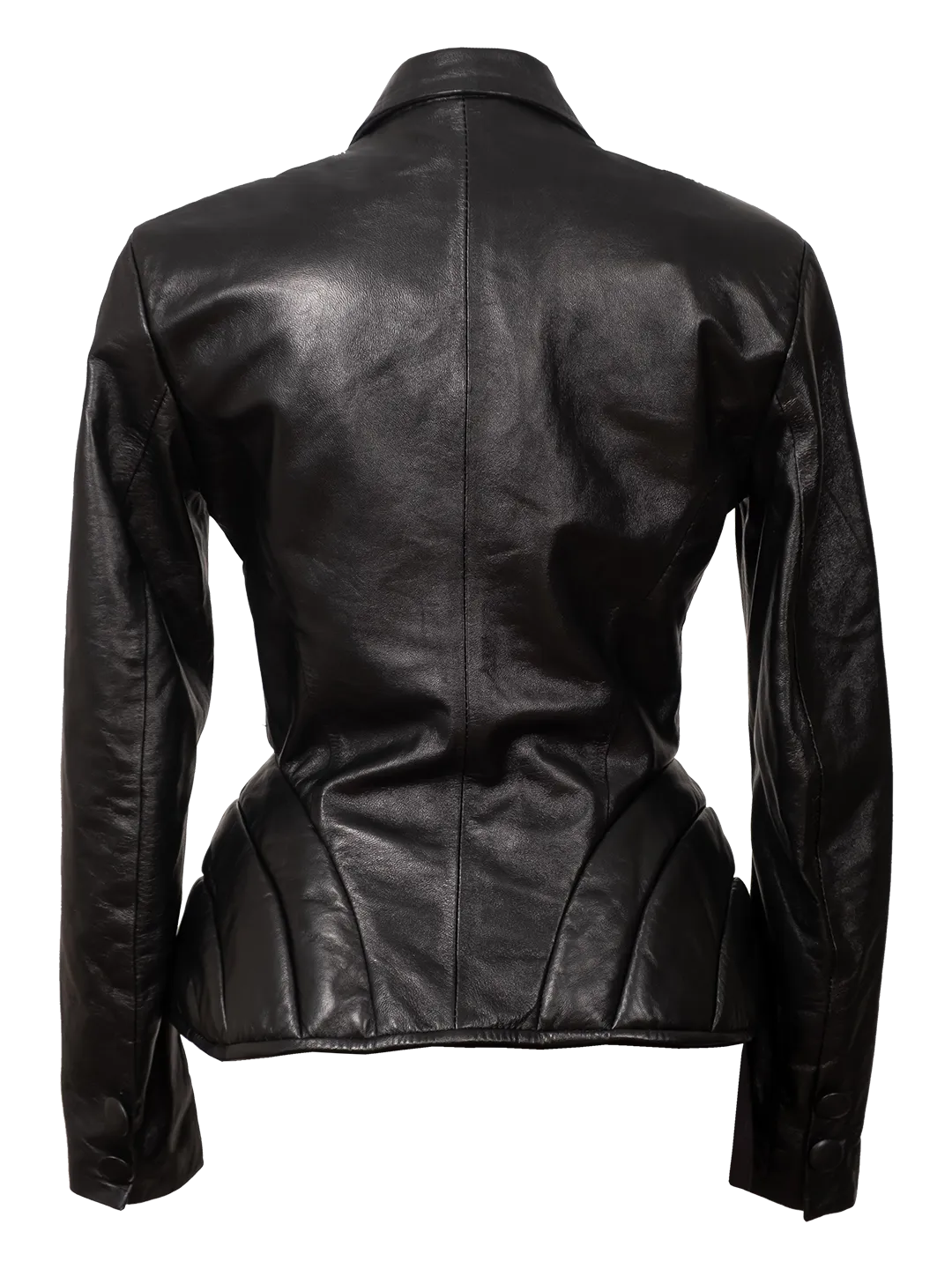 Curvy Leather Blazer