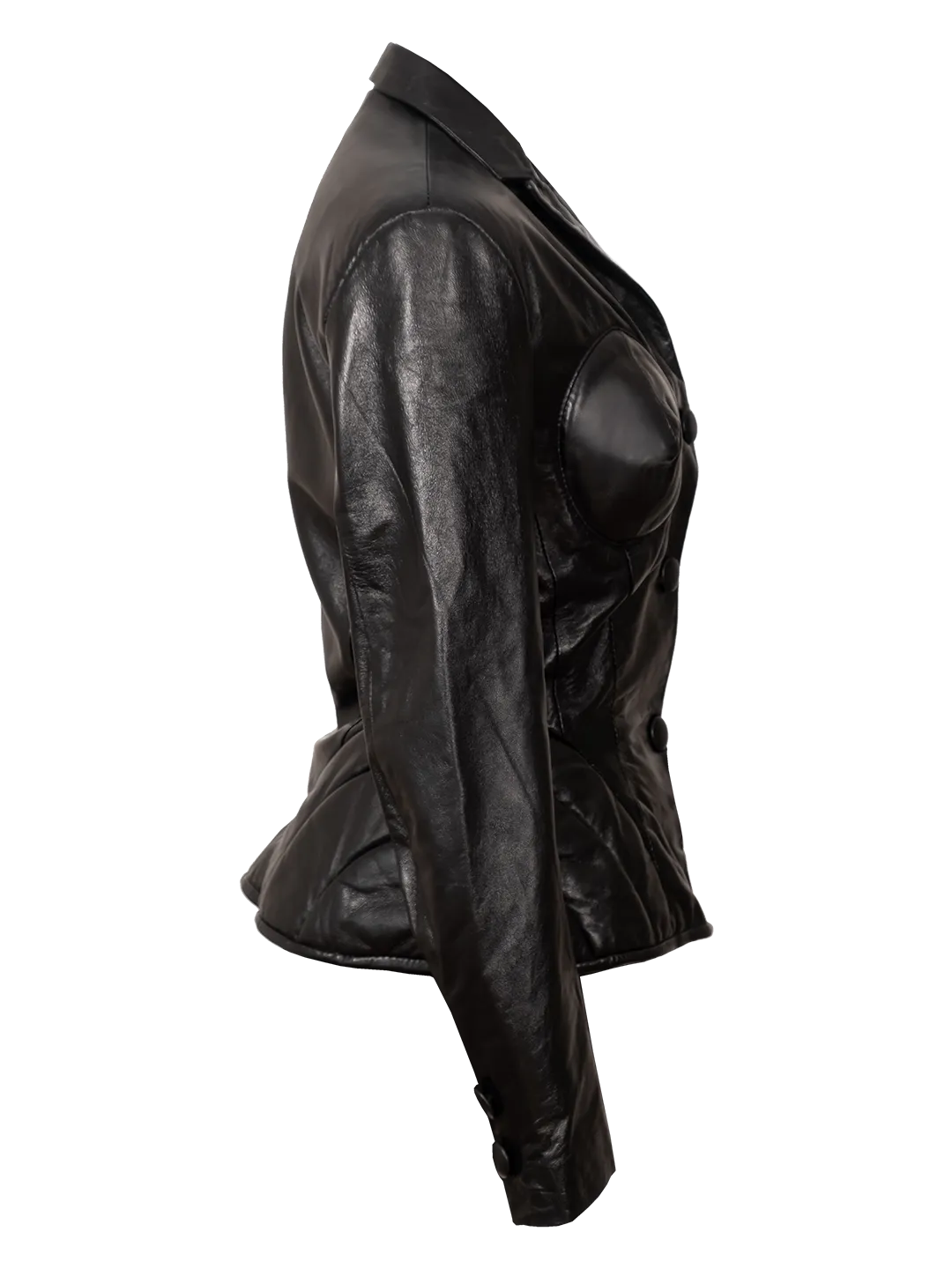 Curvy Leather Blazer