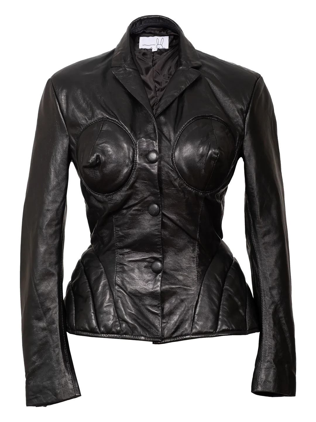 Curvy Leather Blazer