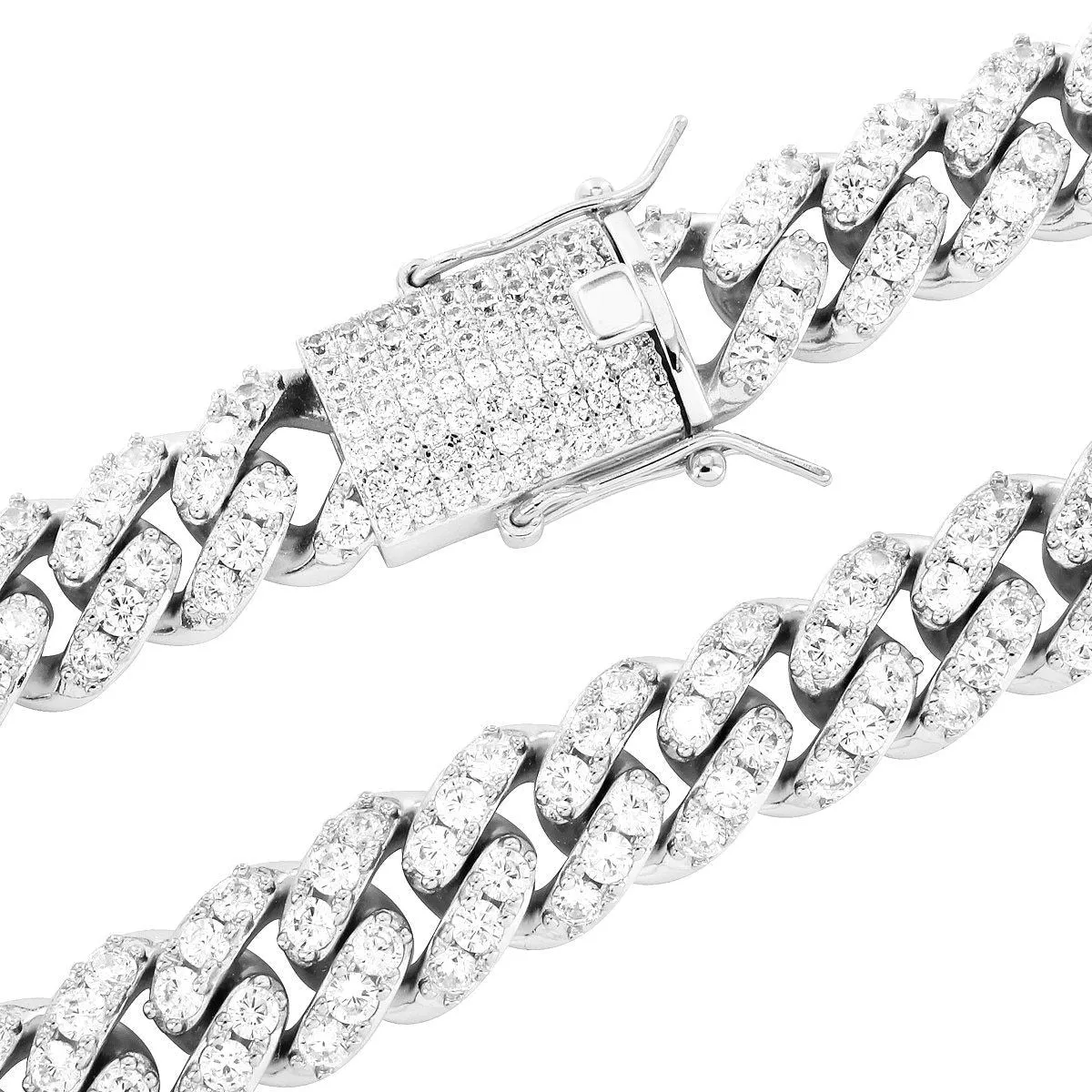 Custom 12mm Bling  Miami Cuban 18-24" Choker Necklace