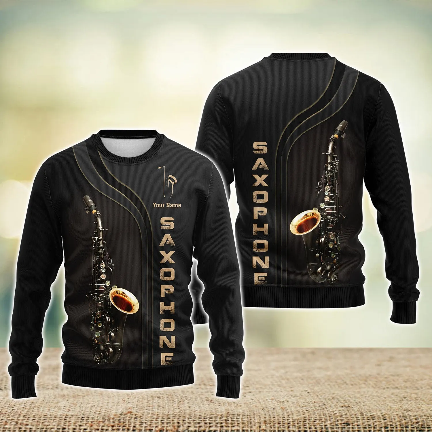 Custom Saxophone Shirts Saxophone Pattern Design Shirts 2738