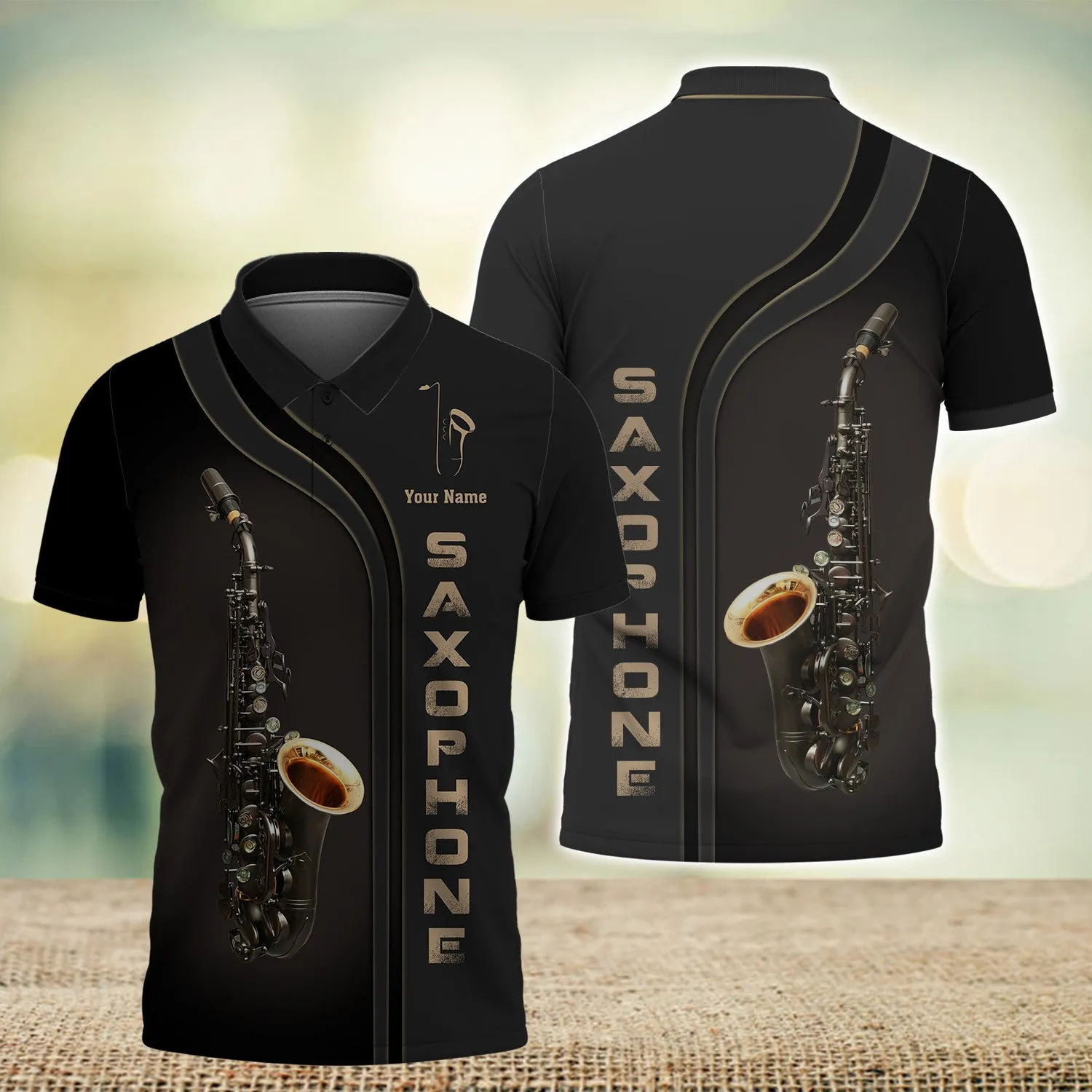 Custom Saxophone Shirts Saxophone Pattern Design Shirts 2738