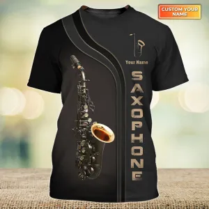 Custom Saxophone Shirts Saxophone Pattern Design Shirts 2738