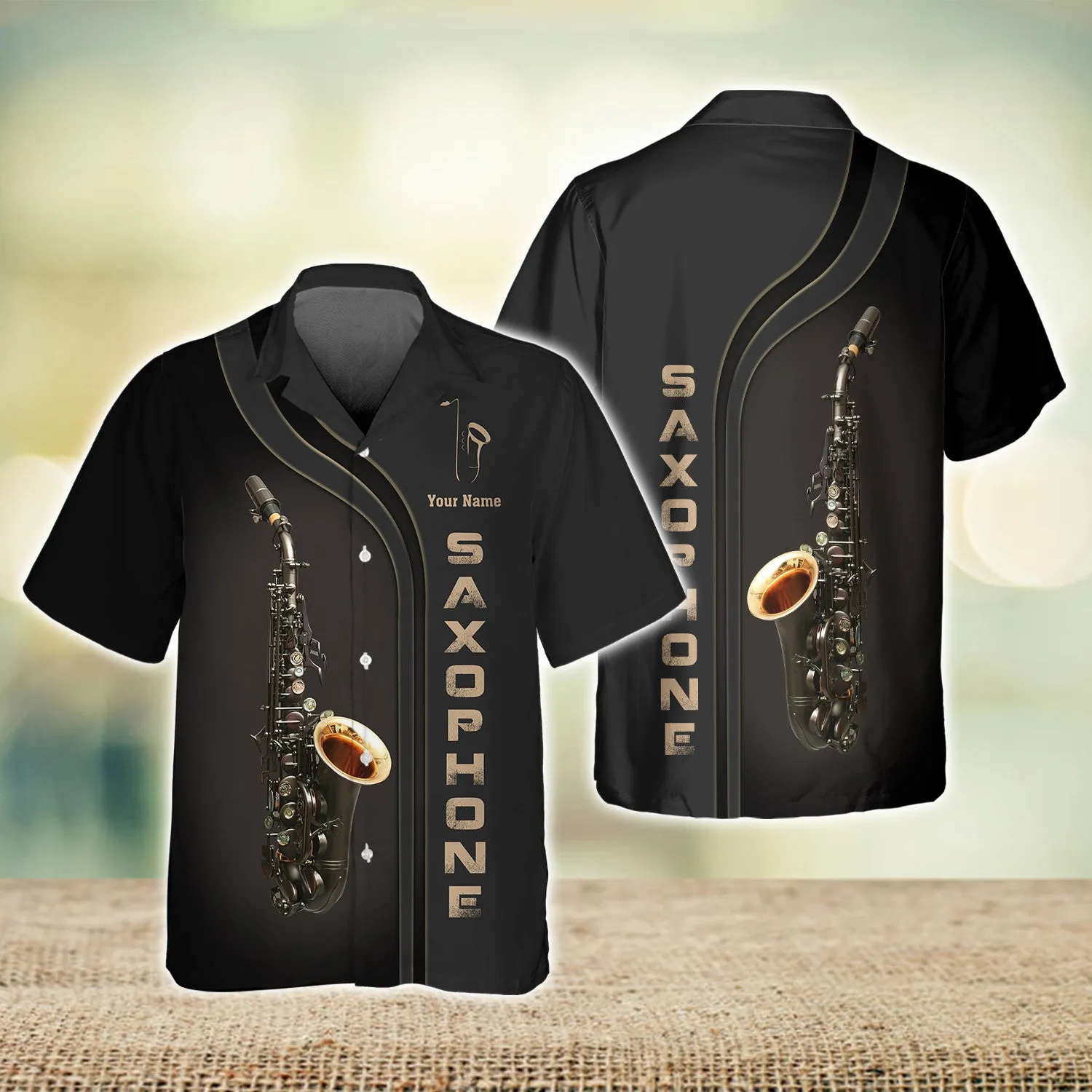 Custom Saxophone Shirts Saxophone Pattern Design Shirts 2738