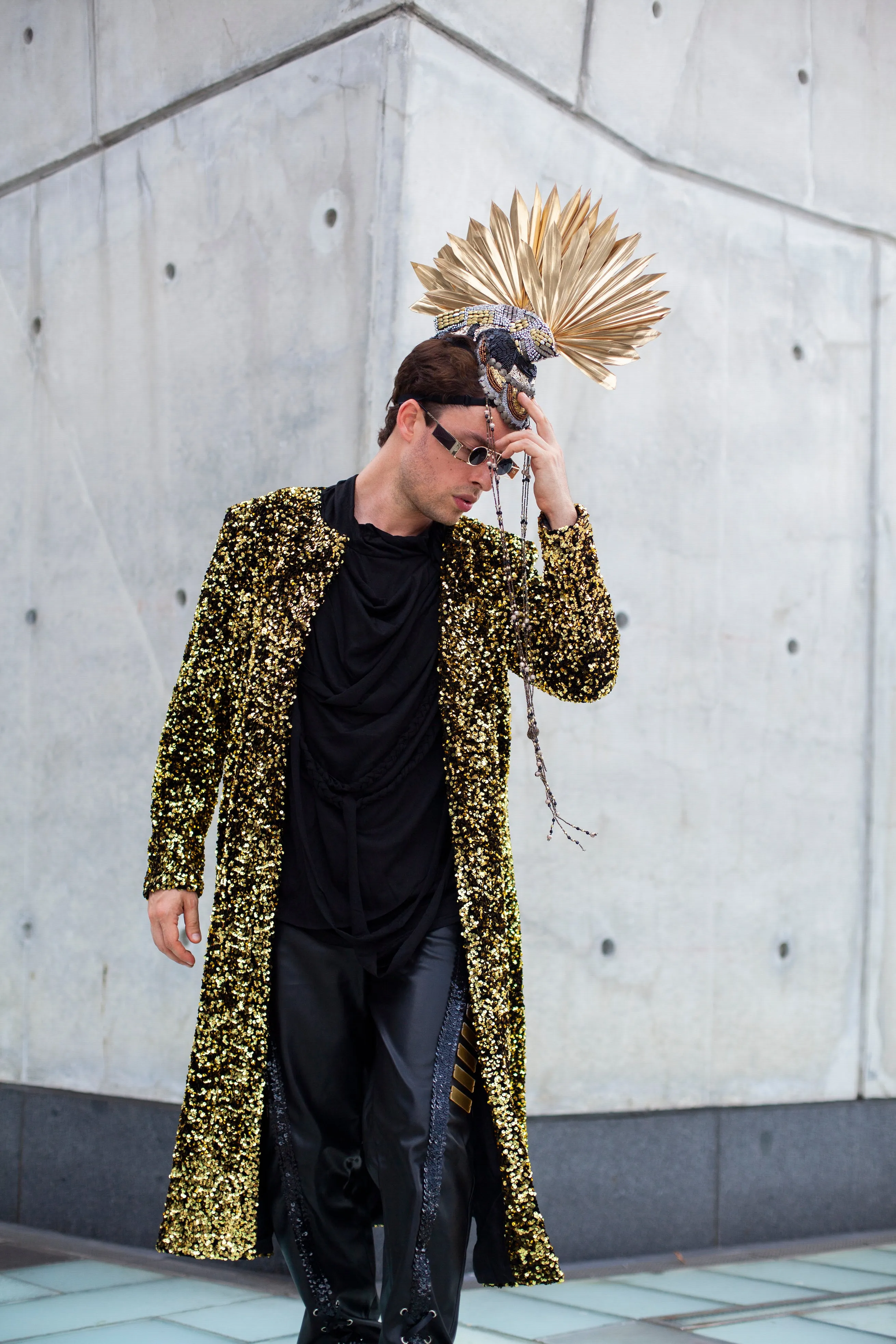 Deckard Gold Sequined Jacket