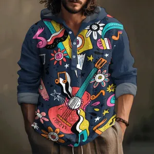 Decorative Pattern Casual Jacquard Shirt