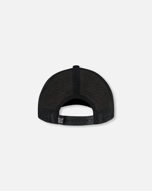Deux par Deux - Printed Cap Green Jungle On Black Trucker