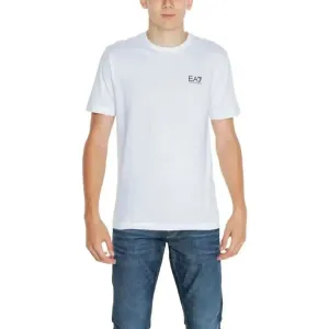 EA7 Men's White Cotton T-Shirt