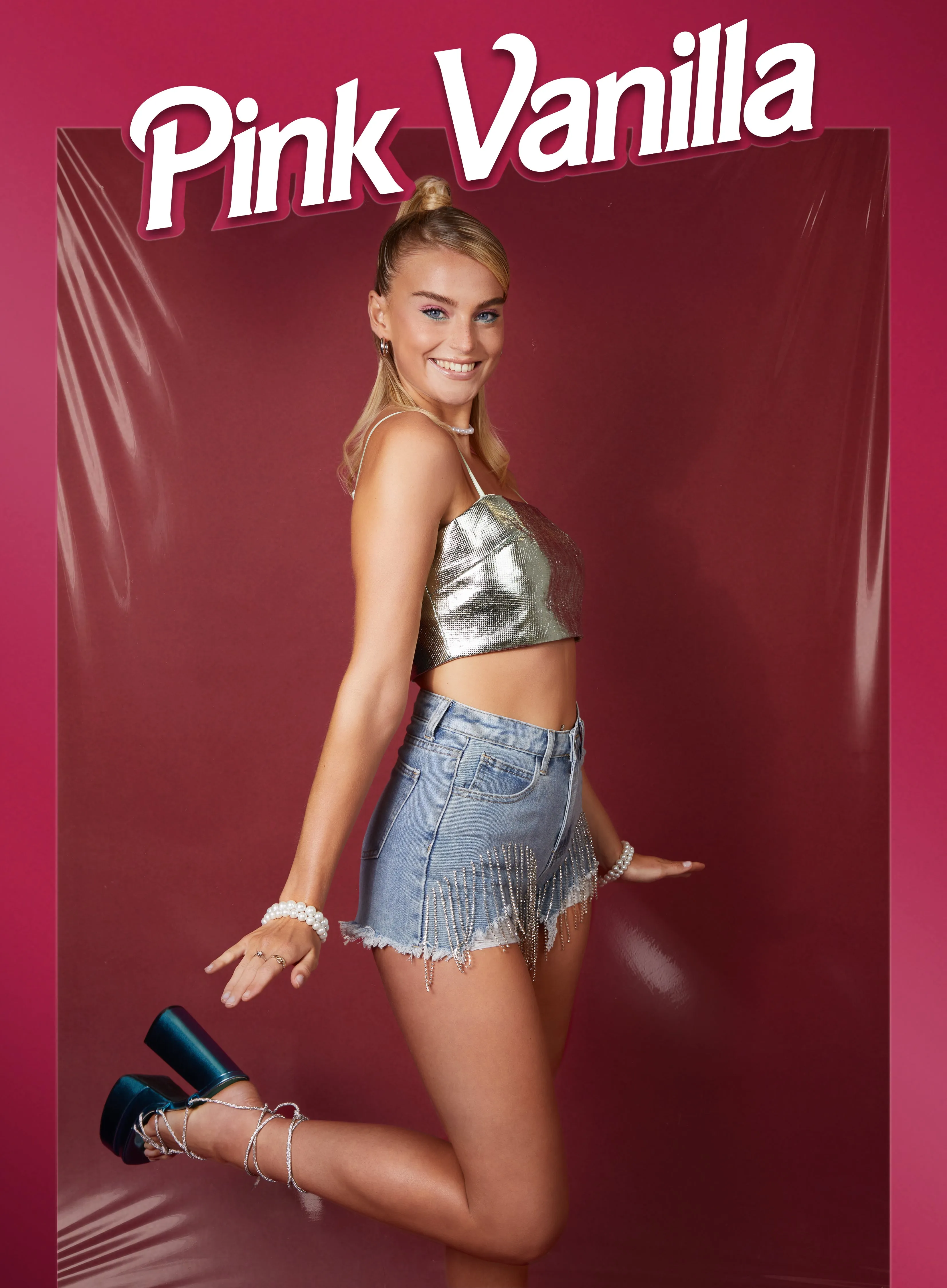 Embellished Diamante Denim Shorts