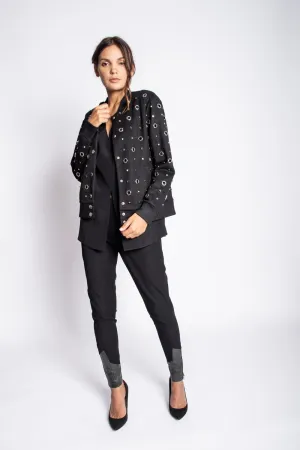 Embellished Suede Jacket