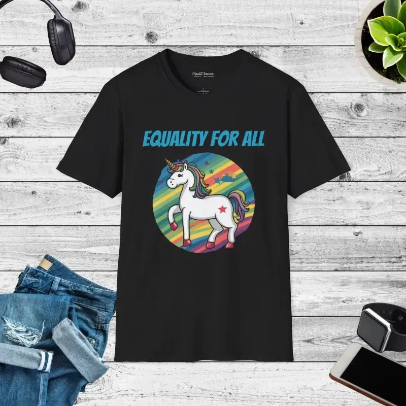 Equality Unicorn Tee Rock Casual Style