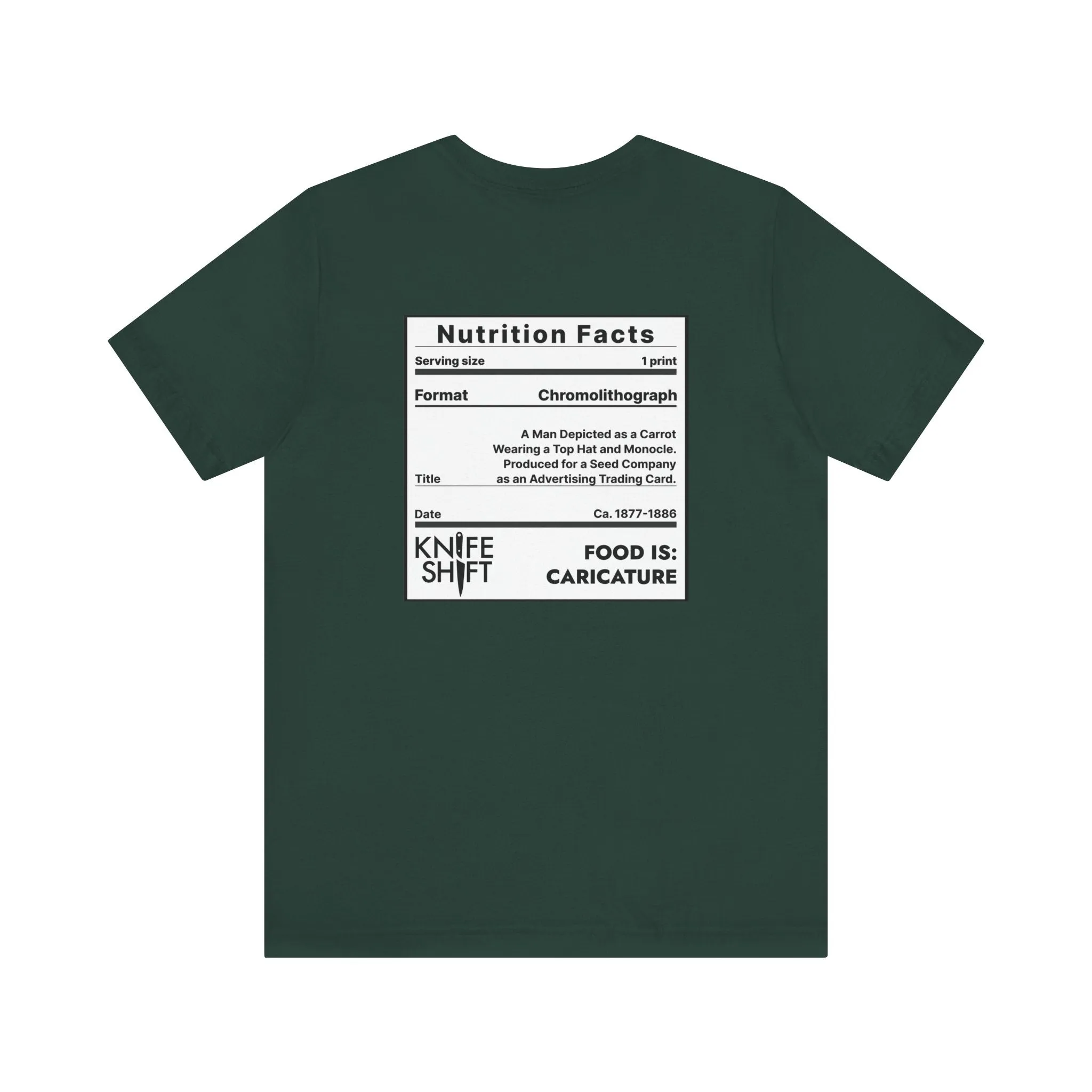 Food is: Caricature | Unisex T-Shirt - Dapper Gentleman Carrot
