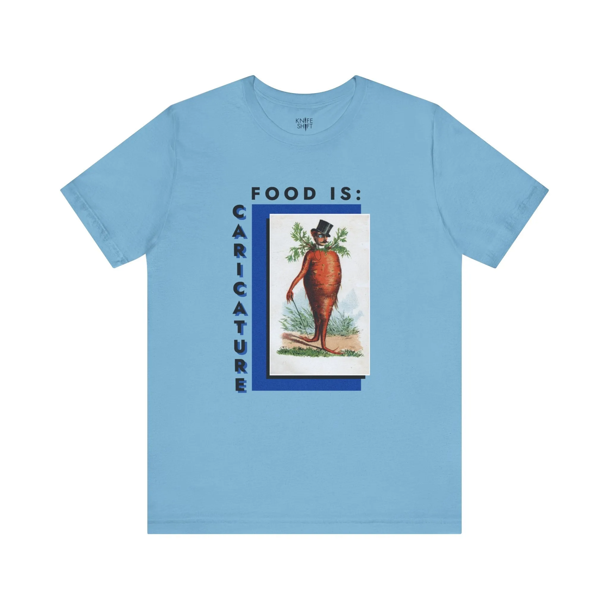 Food is: Caricature | Unisex T-Shirt - Dapper Gentleman Carrot