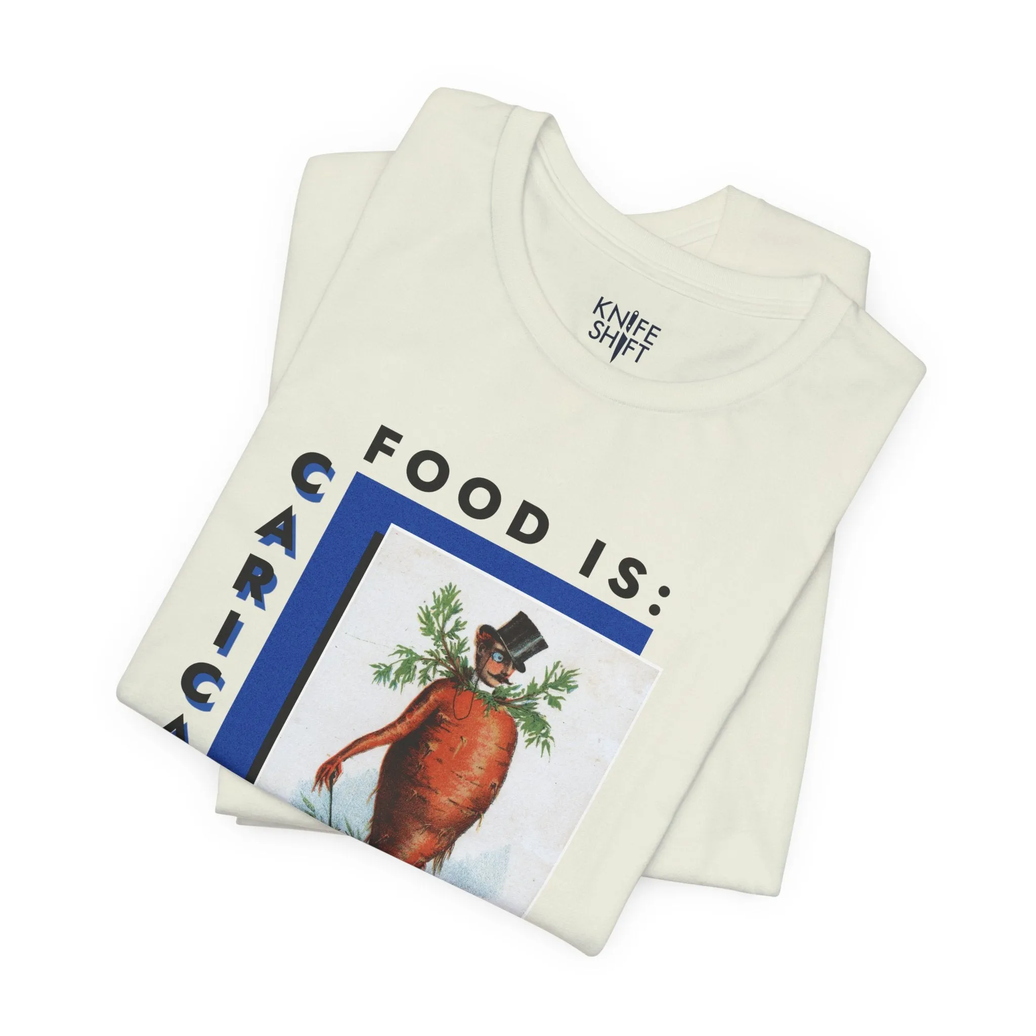 Food is: Caricature | Unisex T-Shirt - Dapper Gentleman Carrot