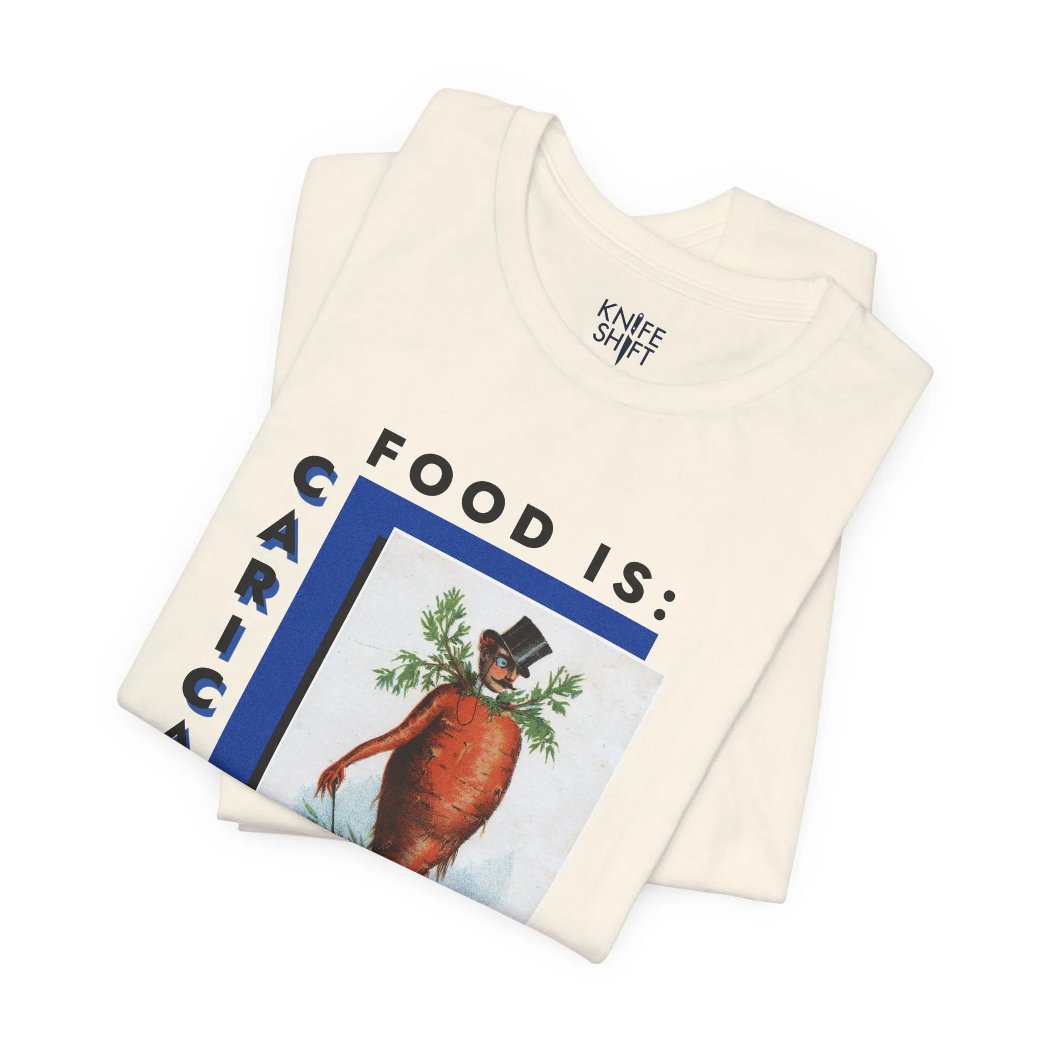 Food is: Caricature | Unisex T-Shirt - Dapper Gentleman Carrot