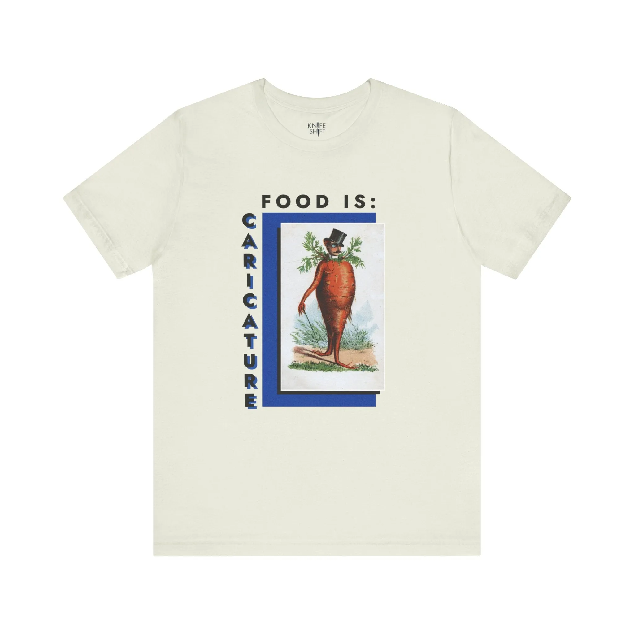 Food is: Caricature | Unisex T-Shirt - Dapper Gentleman Carrot