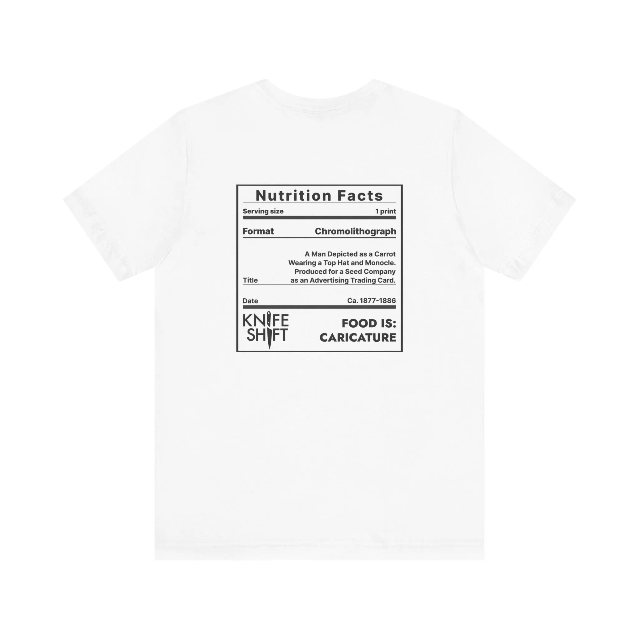Food is: Caricature | Unisex T-Shirt - Dapper Gentleman Carrot
