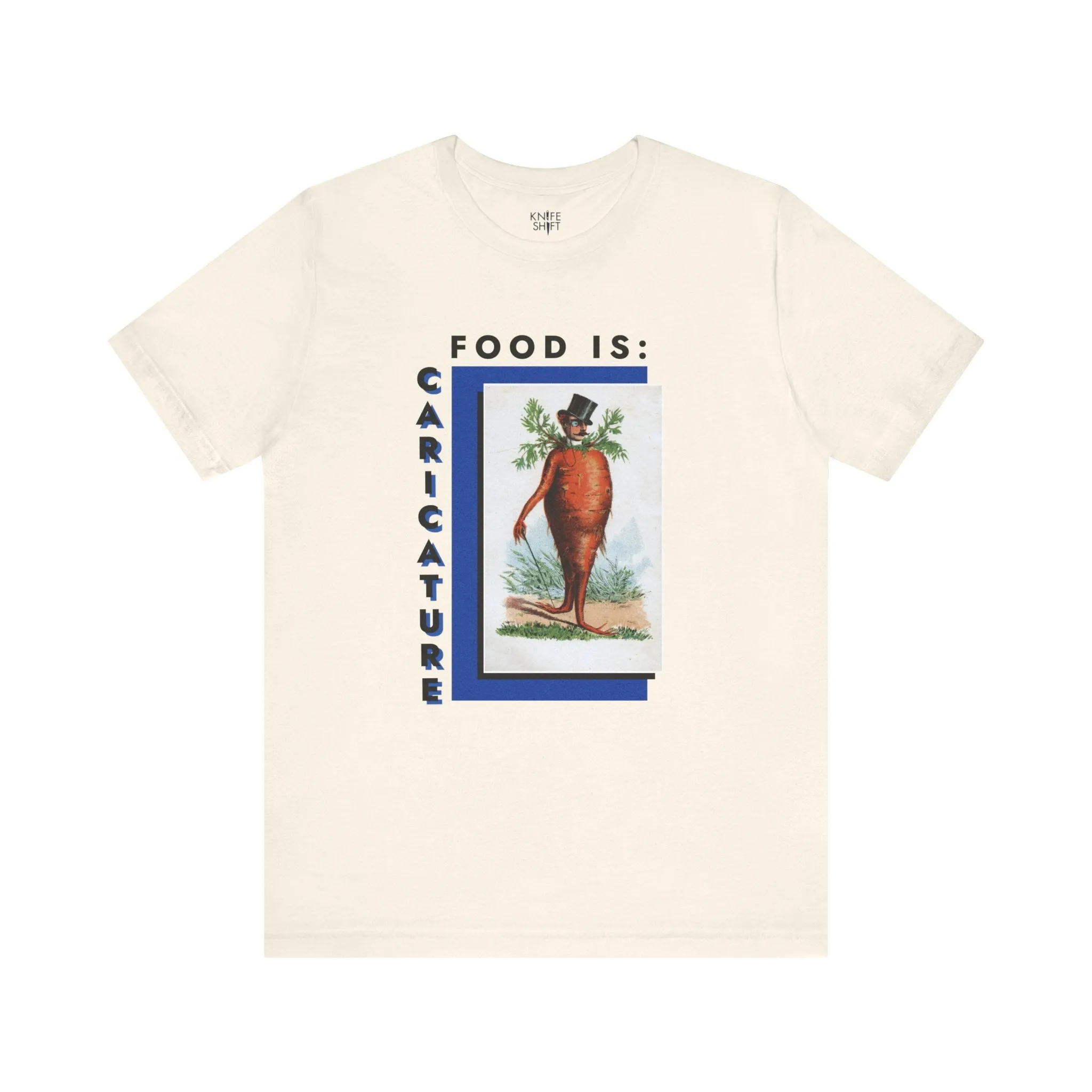 Food is: Caricature | Unisex T-Shirt - Dapper Gentleman Carrot