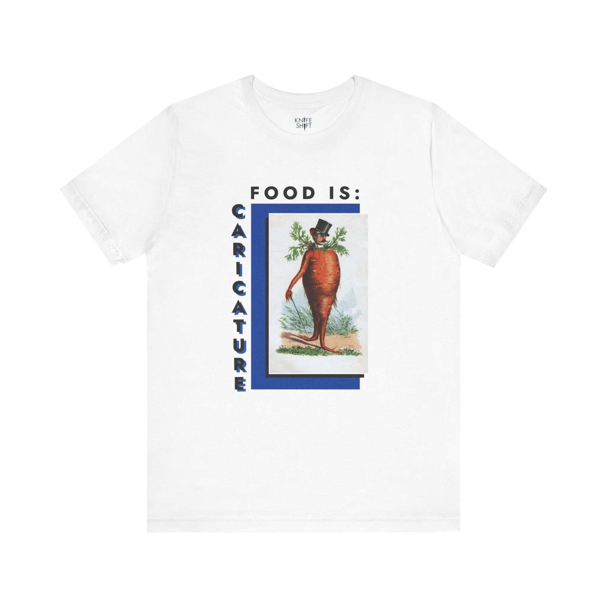 Food is: Caricature | Unisex T-Shirt - Dapper Gentleman Carrot