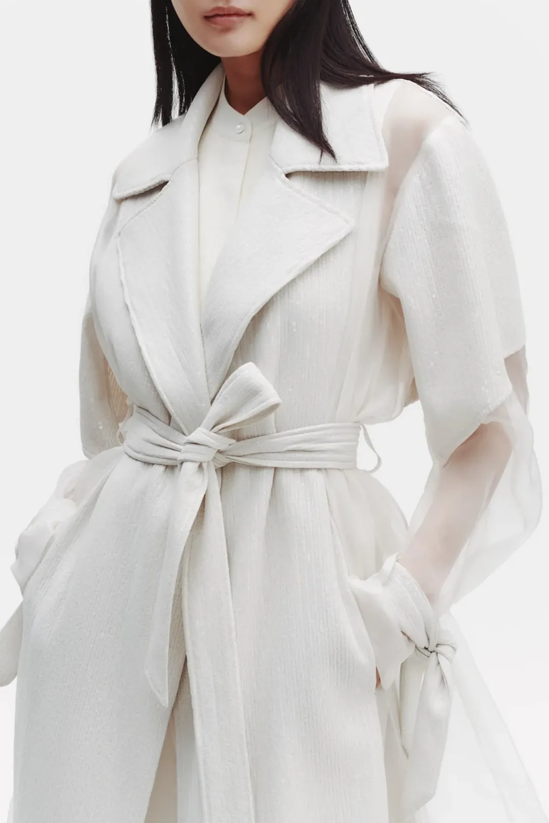 Foreign Affair Jacket with Sequins | Ivory