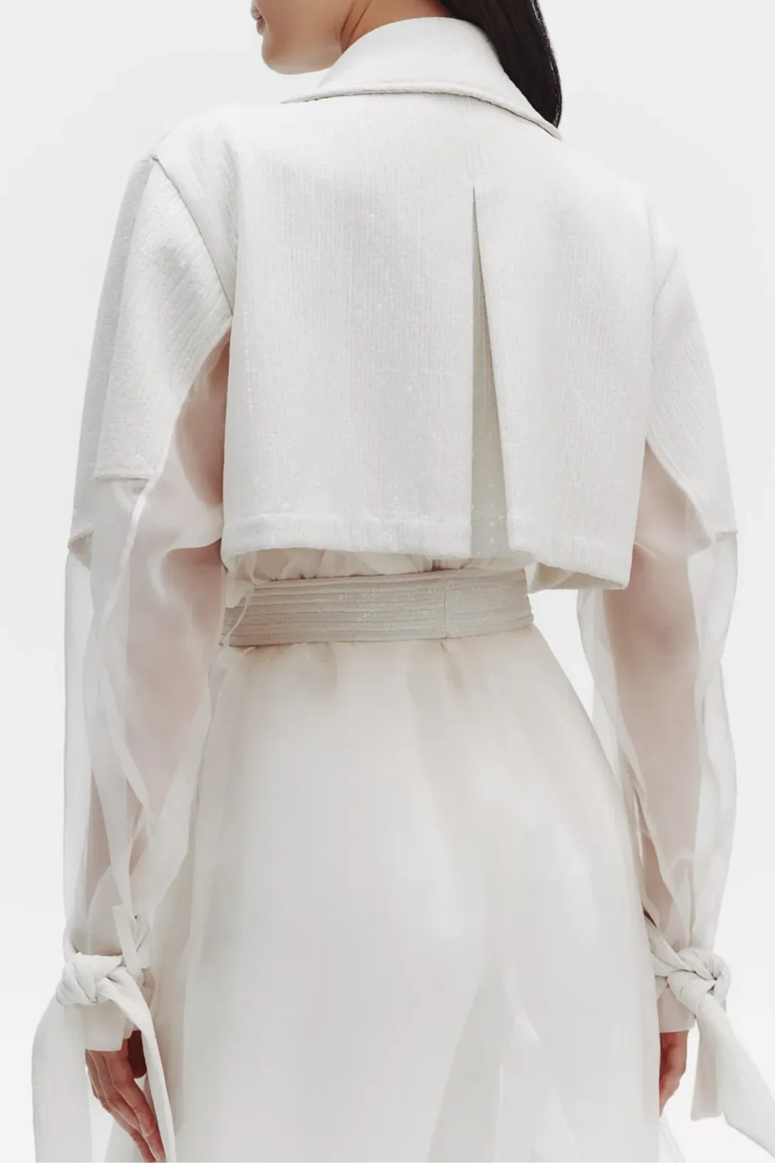 Foreign Affair Jacket with Sequins | Ivory