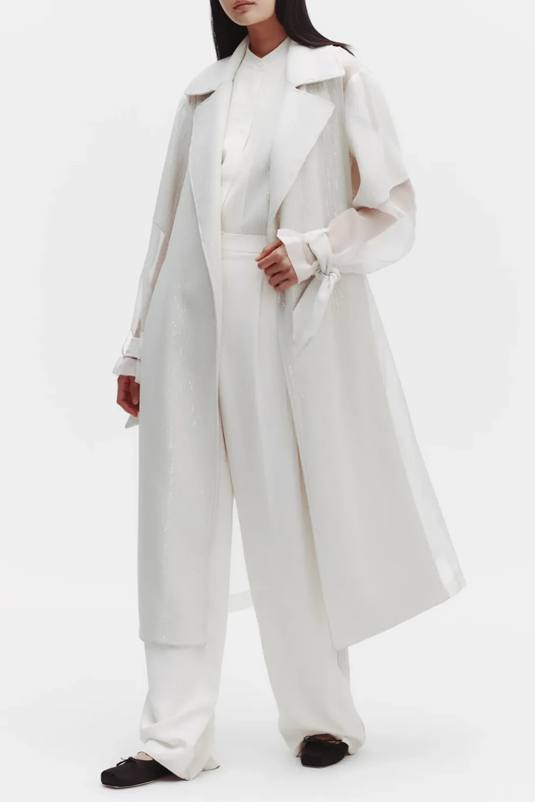 Foreign Affair Jacket with Sequins | Ivory