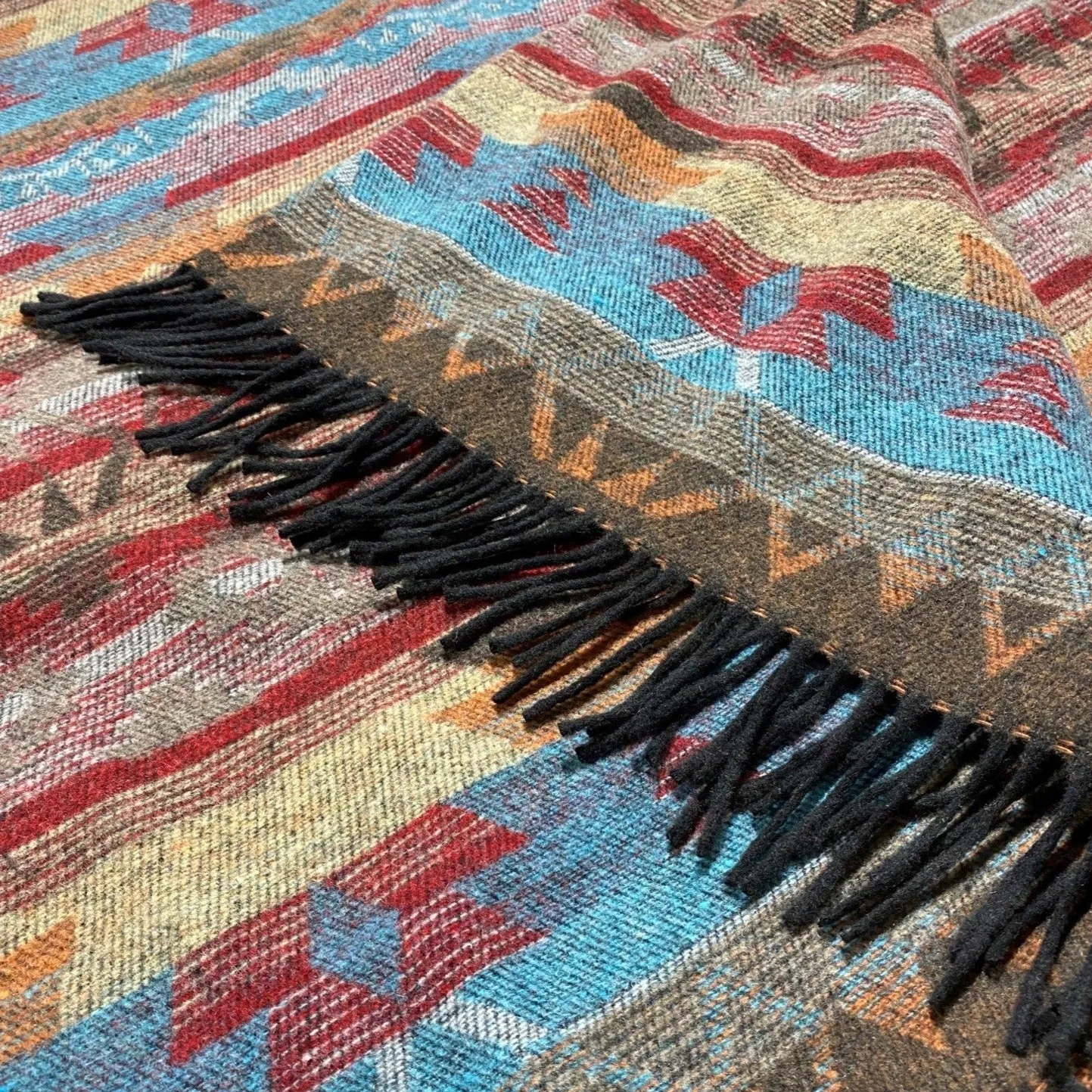 Fringed Southwest Print Blanket
