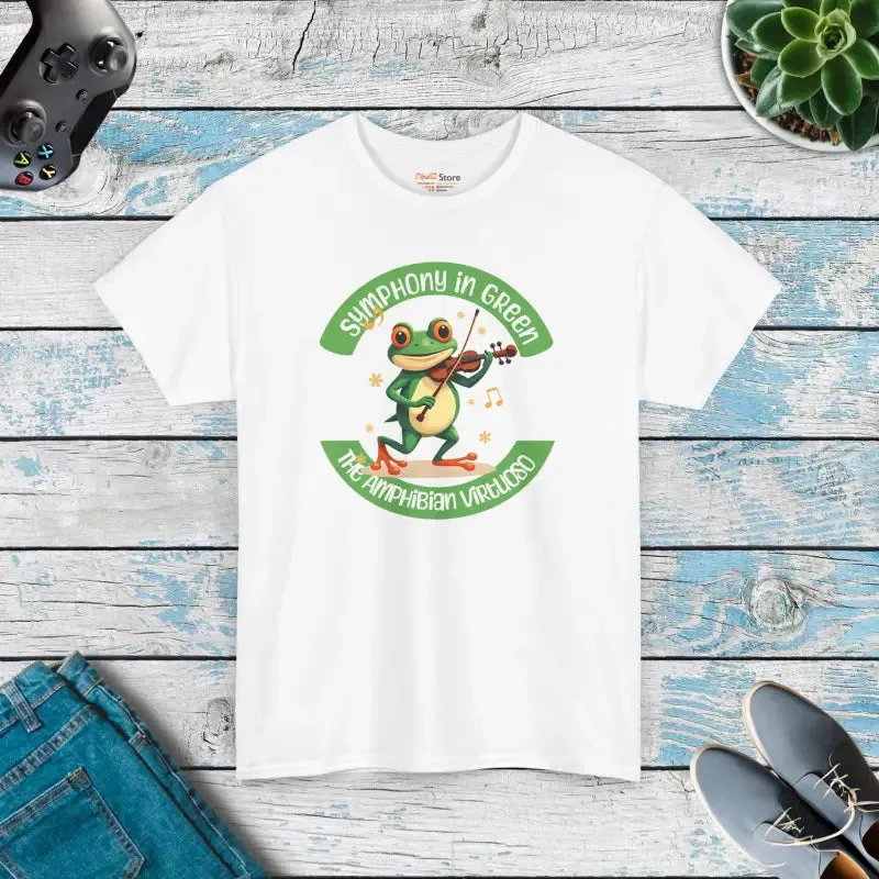 Frog Symphony Green Heavy Tee for Bold Style