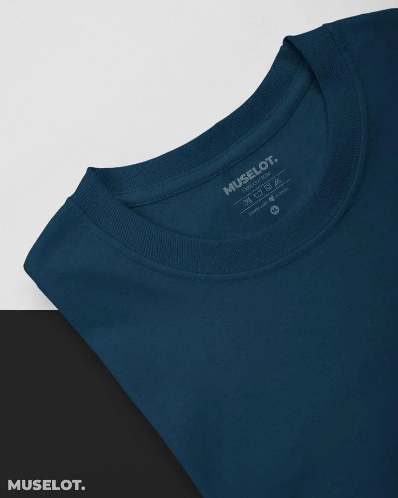 Full sleeve navy blue t shirt
