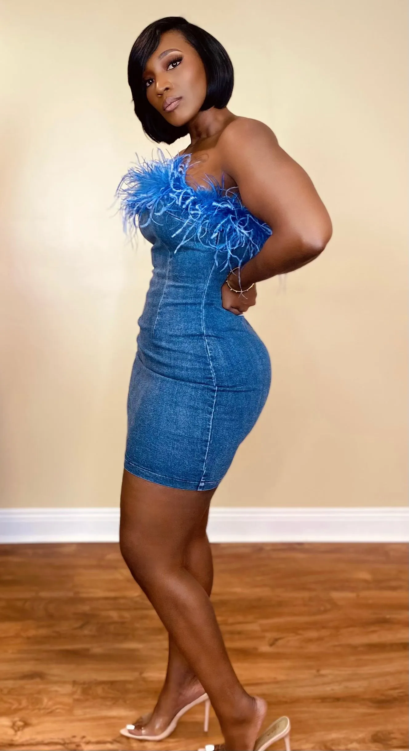 GET ME BODIED DENIM DRESS