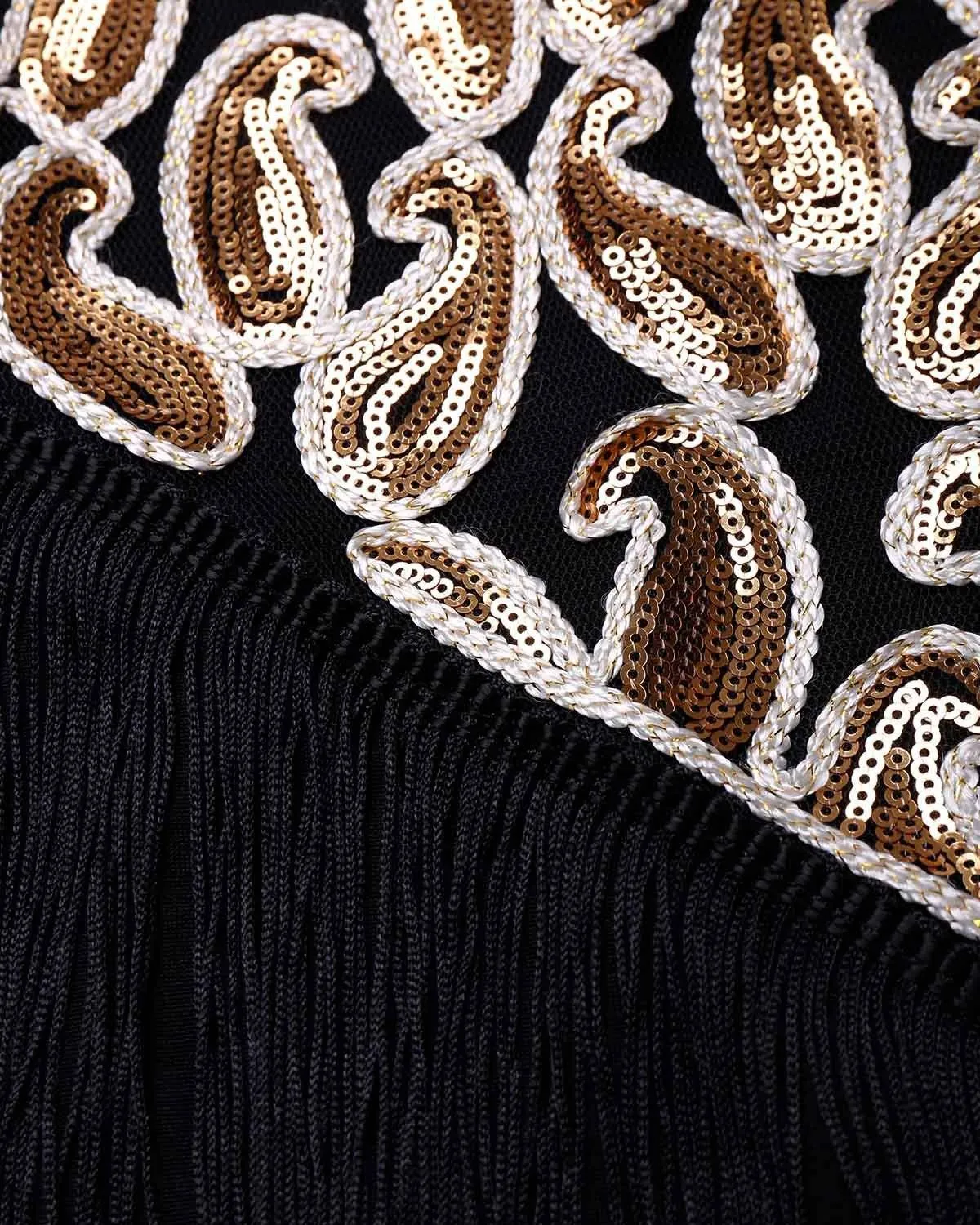 Great Gatsby Style 1920s Fringe Dress Sequined Flapper Girl Costume