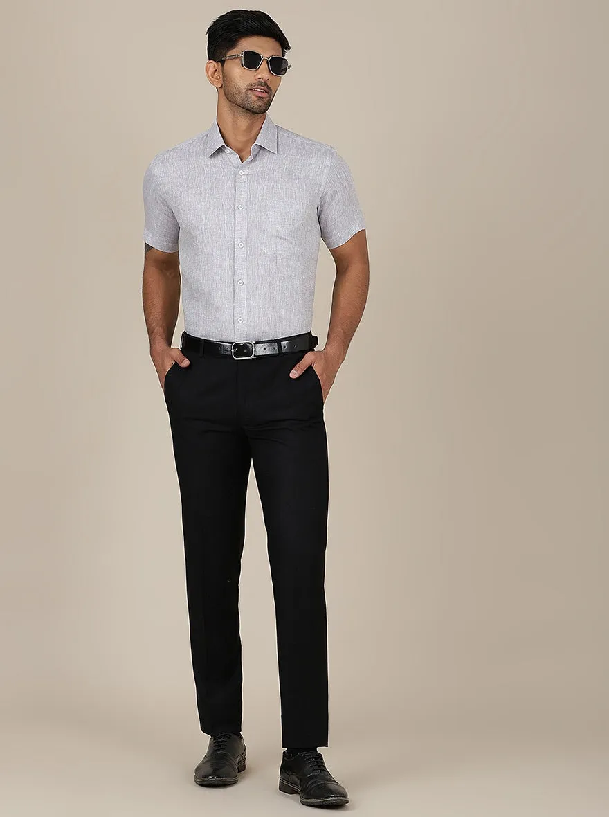 Grey Solid Regular Fit Formal Shirt | JadeBlue