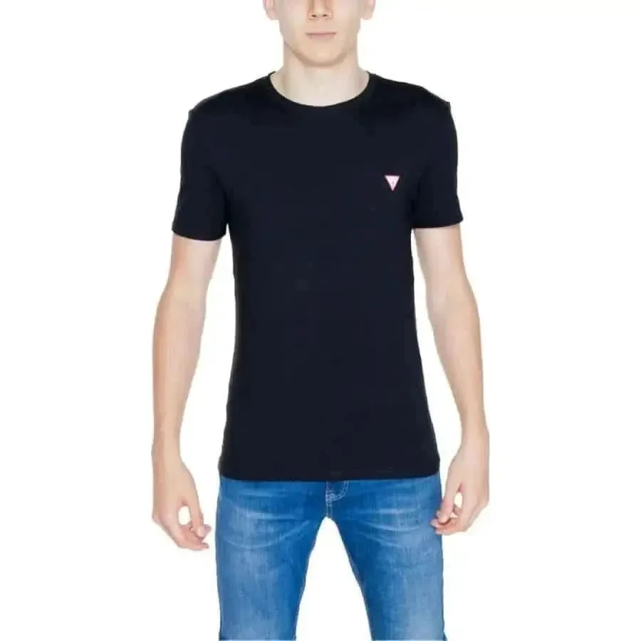 Guess Men's White Round Neck T-Shirt