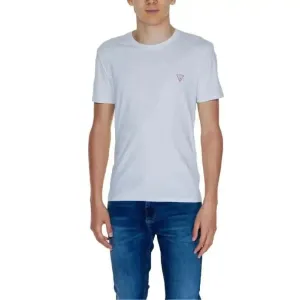 Guess Men's White Round Neck T-Shirt