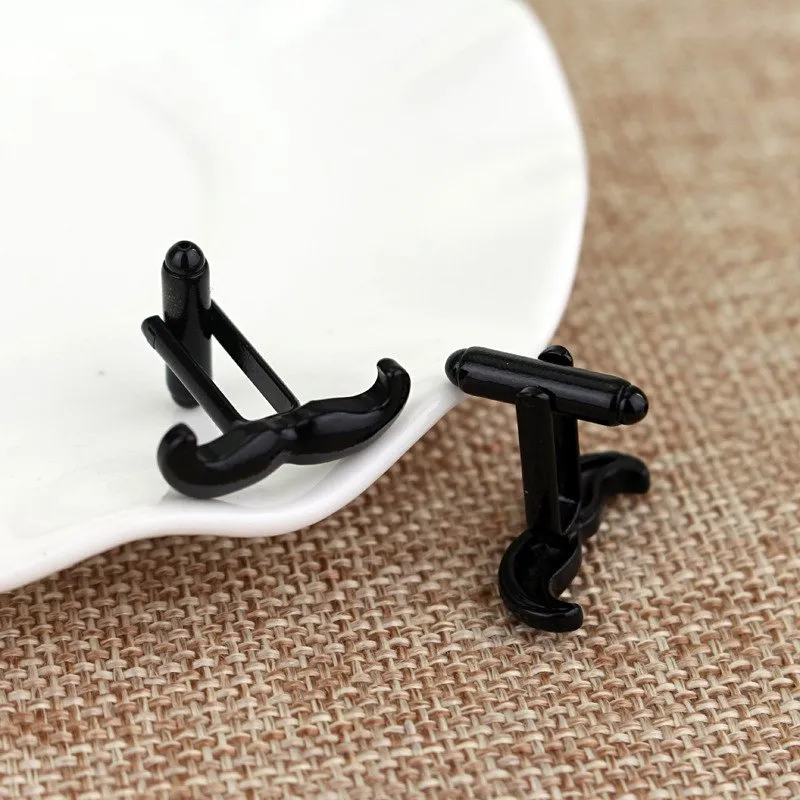 Gun Metal Mustache Cuff Links