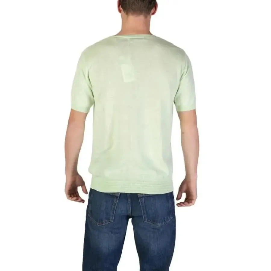 Hamaki-ho Men's Green Cotton T-Shirt