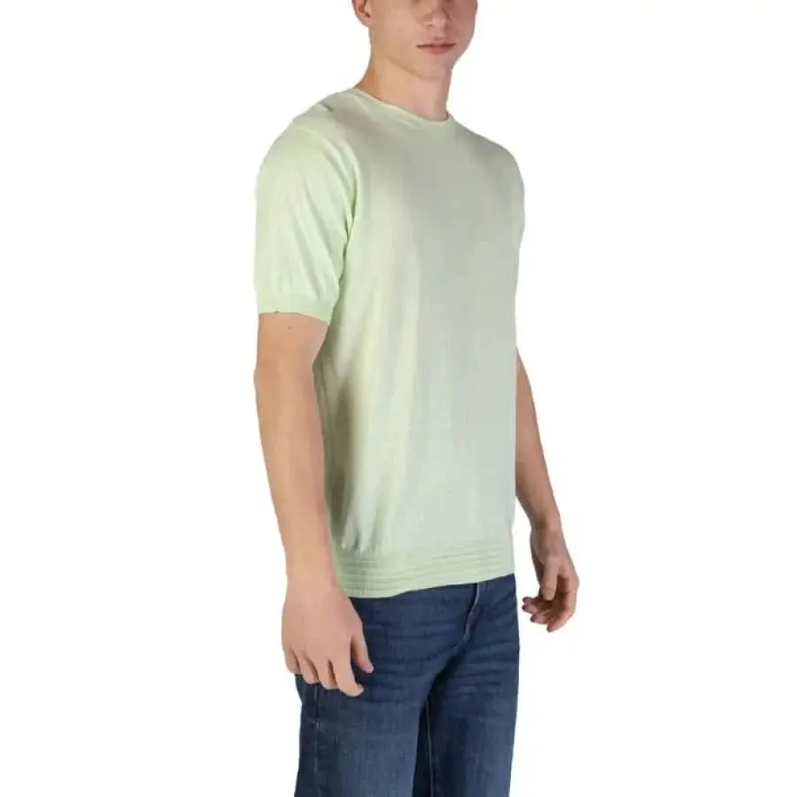 Hamaki-ho Men's Green Cotton T-Shirt