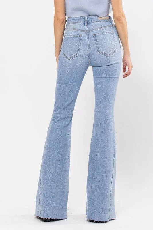 High Rise Side Insert Super Flare Jean