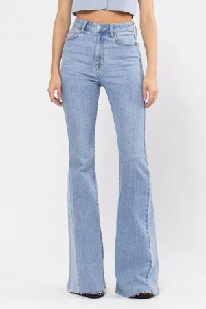 High Rise Side Insert Super Flare Jean