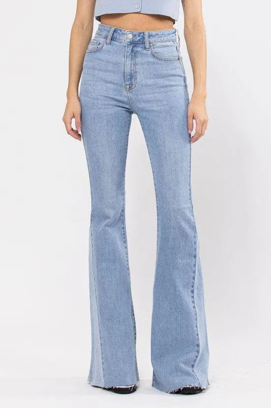 High Rise Side Insert Super Flare Jean