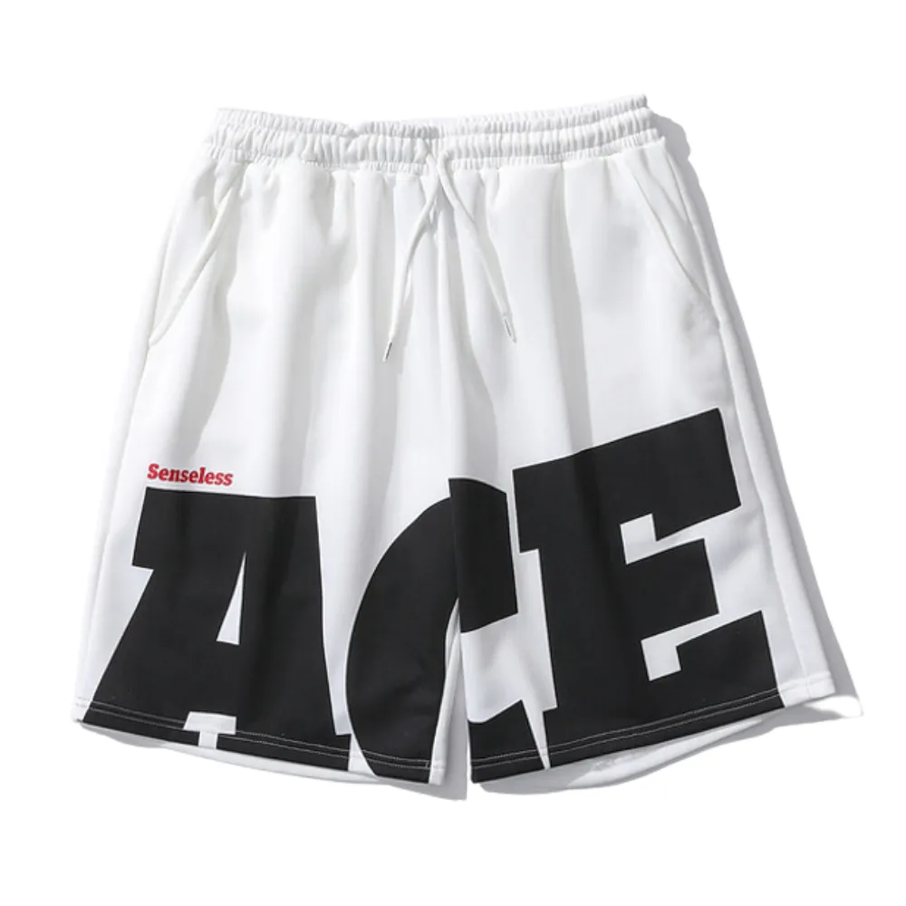 Hip Hop Letter Print Track Shorts