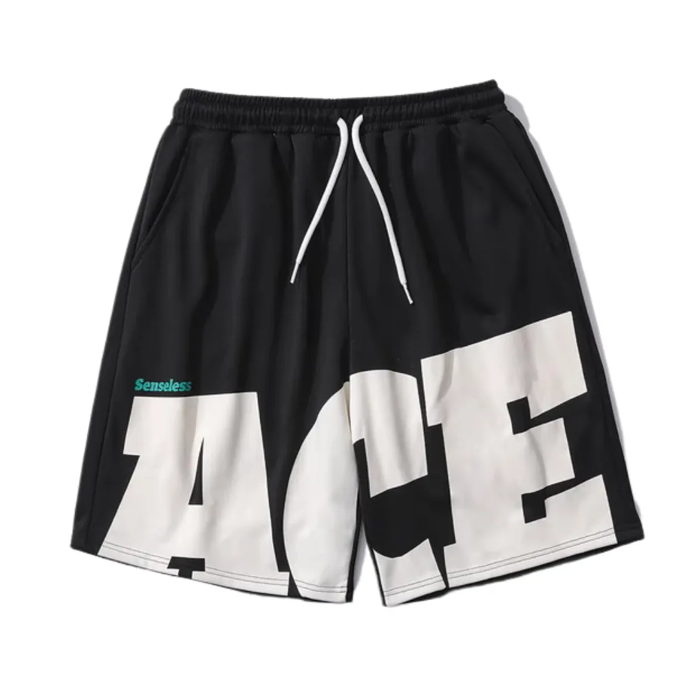 Hip Hop Letter Print Track Shorts