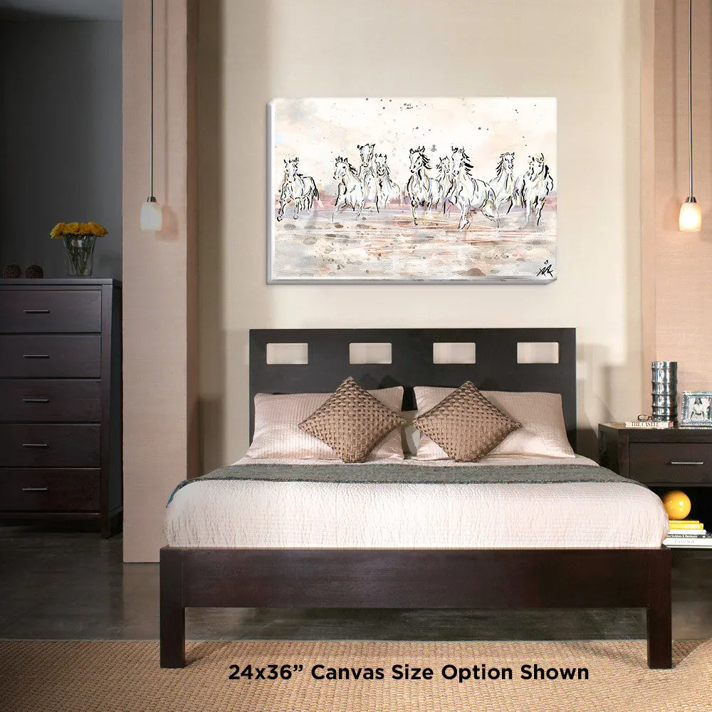Horses Art Print, Equestrian Painting