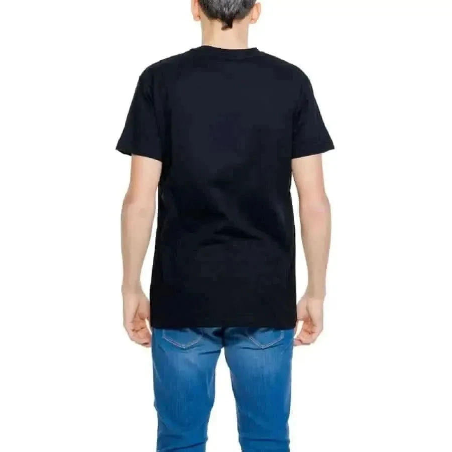 Hydra Clothing Men's Black Cotton T-Shirt with Bomber Logo