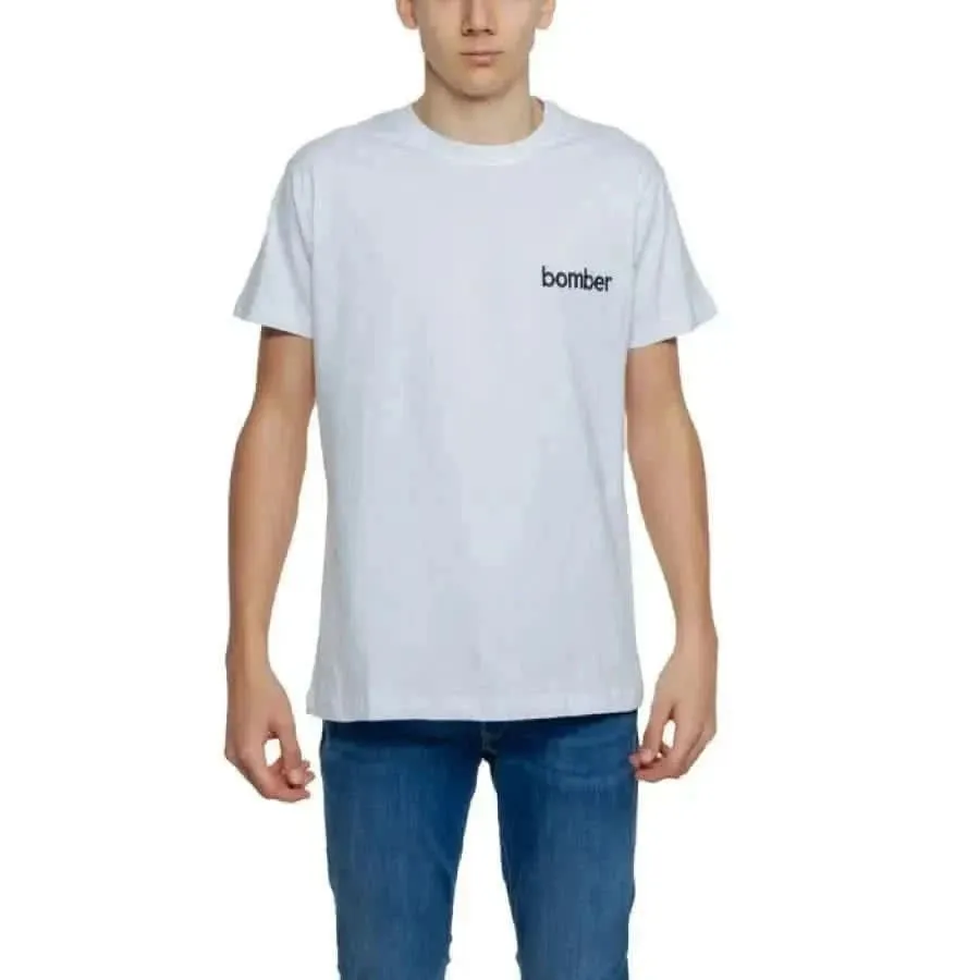 Hydra Clothing Men's Black Cotton T-Shirt with Bomber Logo