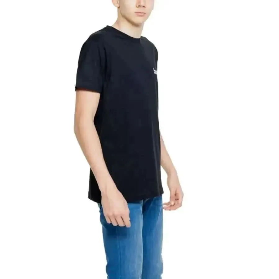 Hydra Clothing Men's Black Cotton T-Shirt with Bomber Logo