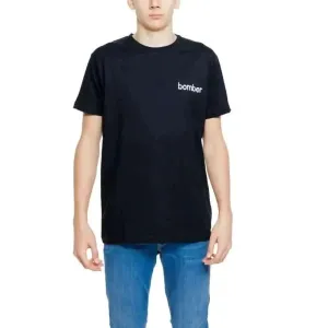 Hydra Clothing Men's Black Cotton T-Shirt with Bomber Logo