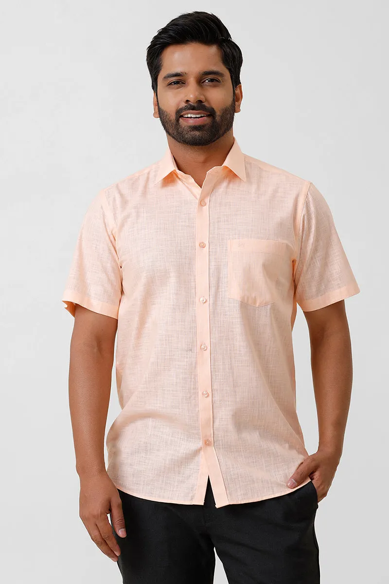 Indo Cotton - Orange Formal Shirts For Men | Ariser
